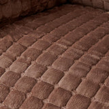 Premium beschermhoes voor fauteuil en tv-stoel-  met zakken en elastische band - bruin, 1 zit (53 x 190 cm) SEMGABO