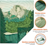 KingCamp Waterdichte lichtgewicht campingdeken - opvouwbare reisdeken voor outdoor, 199 x 145 - Groen Bos