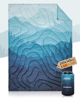 KingCamp Waterdichte lichtgewicht campingdeken - opvouwbare reisdeken voor outdoor, 199 x 145 - Cyaan