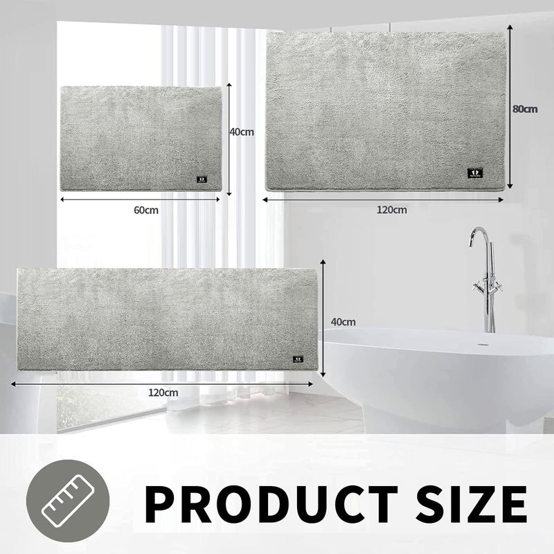 Antislip absorberende badmat - Diverse maten - Lichtgrijs, RTBQJ-AT