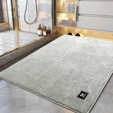 Antislip absorberende badmat - Diverse maten - Lichtgrijs, RTBQJ-AT