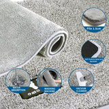 Antislip absorberende badmat - Diverse maten - Lichtgrijs, RTBQJ-AT