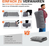 ATORPOK SHOP Campingbed - opklapbaar logeerbed tot 200 kg, extra breed vouwbed - Grijs, kussens