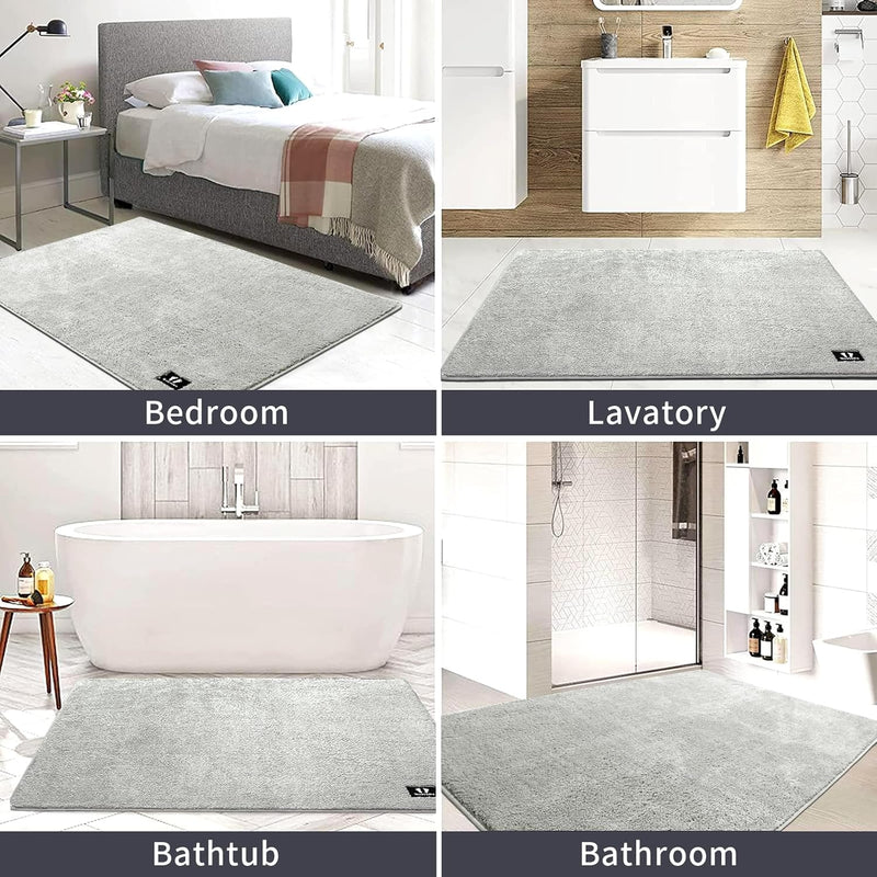 Antislip absorberende badmat - Diverse maten - Lichtgrijs, RTBQJ-AT