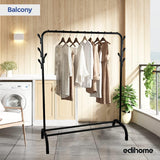 Kledingrek, kledingroede, 118 x 148 x 39 cm - Inclusief schoenenrek - Zwart edihome