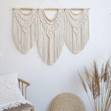 Model III Grote macramé wandhanger ter decoratie - Boho Geweven Wandkleed en Wanddecoratie - 110x82cm Hibisaws