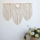 Model III Grote macramé wandhanger ter decoratie - Boho Geweven Wandkleed en Wanddecoratie - 110x82cm Hibisaws
