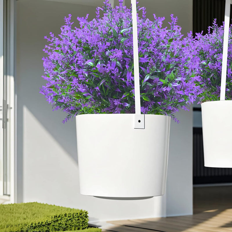 12 Bossen Paarse Lavendel - Fuchsia Weersbestendige Bosjes Kunstplanten als decoratie - Kinisty