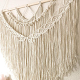 Wandkleed Macramé voor boven het hoofdeinde - Beige Wandkleed – 90x80cm HommomH
