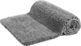 Badkamer Tapijt, Antislip, 40x60/60x90 cm - Zacht Fluffy en Hoge Stapel Badmat - Grijs, Warmfay