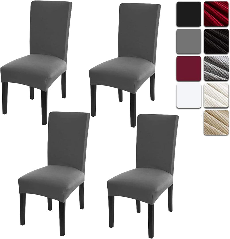 Elastische Stoelhoezen – Grijs Dioxide