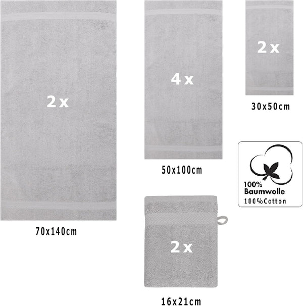 10-delige Premium Handdoekenset - Grijs Betz