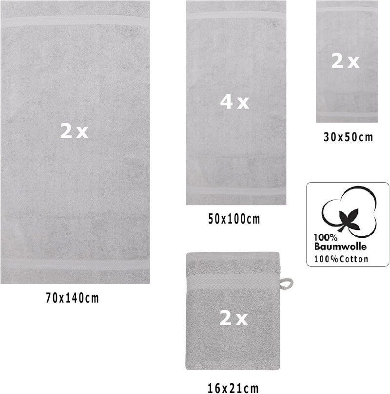 10-delige Premium Handdoekenset - Grijs Betz