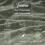 Microvezel badstof surfponcho voor volwassenen (uniseks) – badponcho/badjas voor sauna, dames en heren –  Groen Kato Tirrinia
