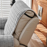 Premium beschermhoes voor fauteuil en tv-stoel-  met zakken en elastische band - grijs, 1 zit (53 x 190 cm) SEMGABO