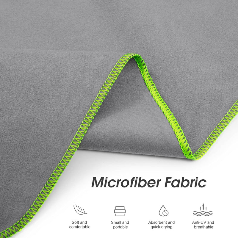 Surfponcho Omkleedhulp Strand voor Dames, Heren, Volwassenen en Tieners – Ultralichte en Sneldrogende Badponcho / Handdoekponcho van Microvezel –  (Grijs) - MOKANI