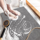Douchemat antislip en wasbaar - Zachte comfortabele douchemat - schimmelwerend & sneldrogend - Diverse maten, Grijs - Mavicen