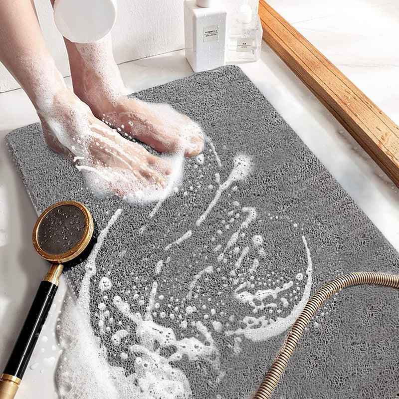 Douchemat antislip en wasbaar - Zachte comfortabele douchemat - schimmelwerend & sneldrogend - Diverse maten, Grijs - Mavicen