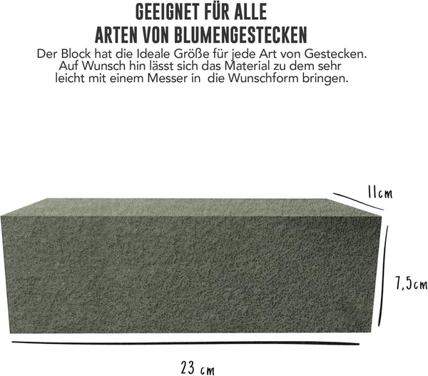 Foamblokken set – 23 x 11 x 7,5 cm - voor Bloemstukken, Knutselen en meer - ELES VIDA
