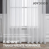 Set van 2 Transparante gordijnen met ogen voor woon- en slaapkamer - Diverse maten Wit Joydeco