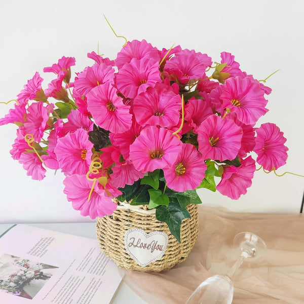 4 Bundels Roze kunstbloemen - weerbestendig en UV-bestendig - Ochtendgloren ROLLWAY