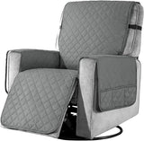 Fauteuilbeschermer Armstoelbeschermer met zakken, 1 Zits - Lichtgrijs - YancLife