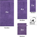 10-delige Premium Handdoekenset - Lila Betz