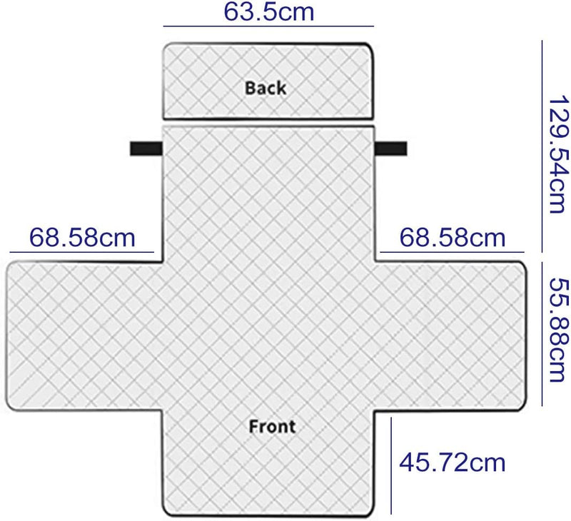 Fauteuilbeschermer Armstoelbeschermer met zakken, 1 Zits - Lichtgrijs - YancLife