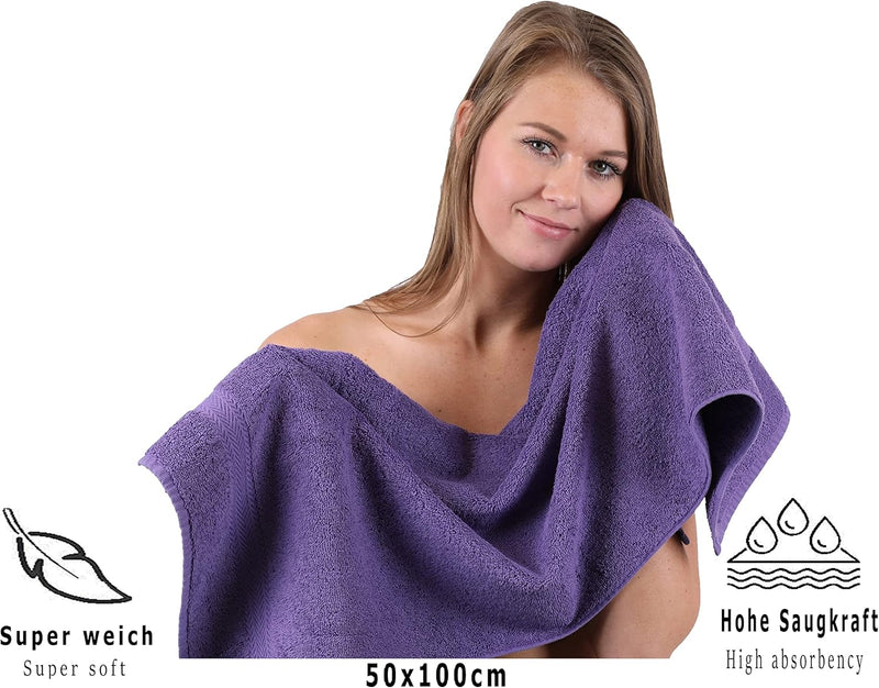 10-delige Premium Handdoekenset - Lila Betz