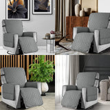 Fauteuilbeschermer Armstoelbeschermer met zakken, 1 Zits - Lichtgrijs - YancLife