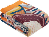 Dubbelzijdige Boho katoenen deken, ademend en zacht sprei, 4-laagse mousseline deken voor alle seizoenen - katoenen deken met franjes - Multicolor in diverse maten