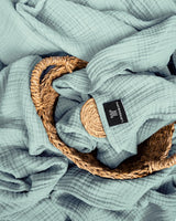 Premium Mousseline Sprei – 100% Katoen – Extra Zachte Katoenen Deken als Knuffeldeken, Bedsprei – Warme Woondeken in verschillende maten (Mint) - LAYNENBURG