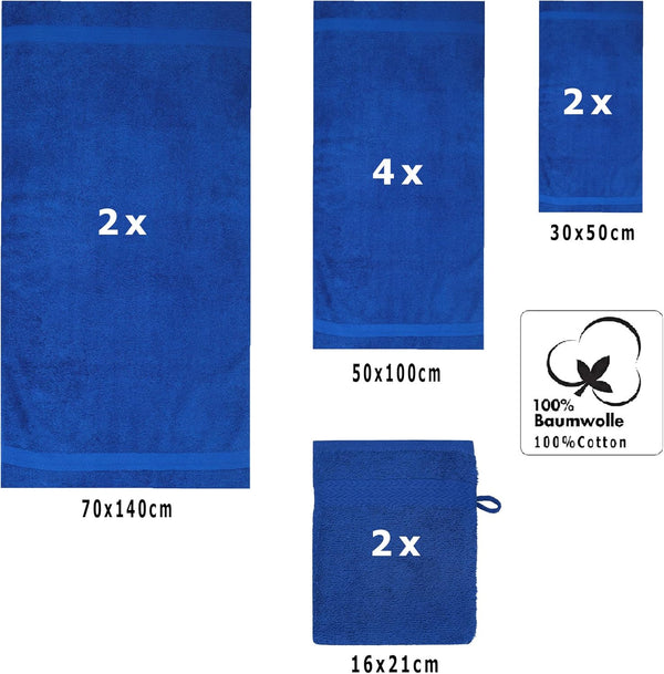 10-delige Premium Handdoekenset - Navy Betz