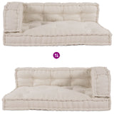 Pallet Sofa Kussen Met Arm- En Rugsteun Crème Stof