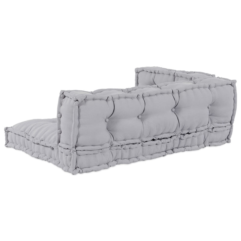 Pallet Sofa Kussen Met Arm- En Rugsteun - Grijs Stof