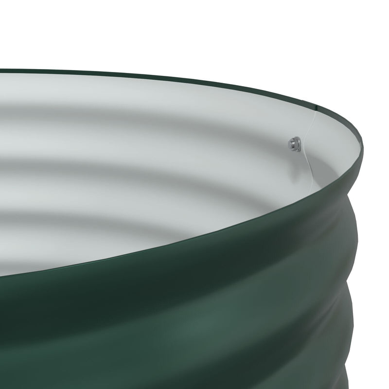 Tuin Verhoogde Bloembak Groen 80X80X44 Cm Gegalvaniseerd Staal