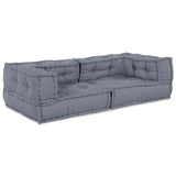 Poef Grijs 140X70X36 Stof