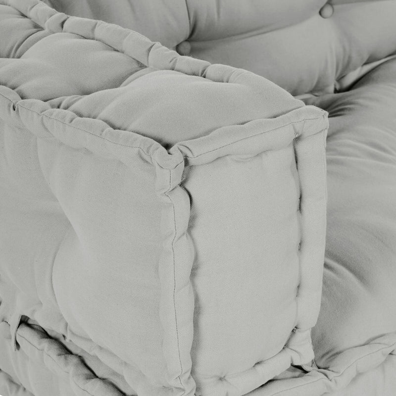 Pallet Sofa Kussen Met Arm- En Rugsteun - Grijs Stof