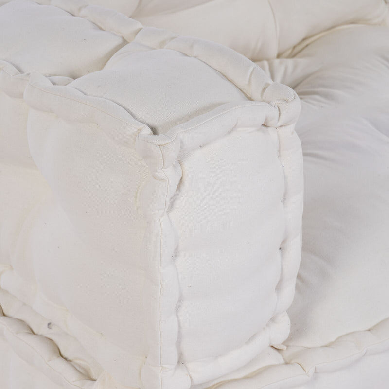 Pallet Sofa Kussen Met Arm- En Rugsteun Crème Stof