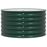 Tuin Verhoogde Bloembak Groen 80X80X44 Cm Gegalvaniseerd Staal