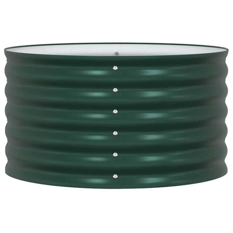 Tuin Verhoogde Bloembak Groen 80X80X44 Cm Gegalvaniseerd Staal