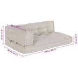 Pallet Sofa Kussen Met Arm- En Rugsteun Crème Stof