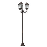 Tuinlampenpaal 3-Lamp E27 Groen 220 Cm Aluminium