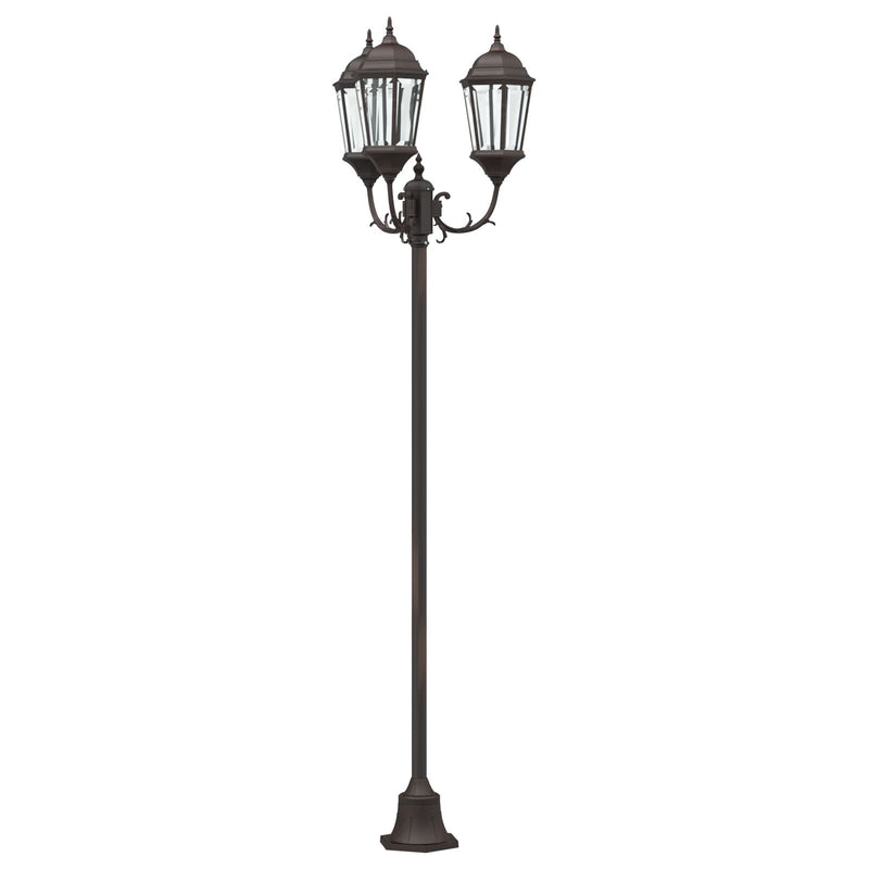 Tuinlampenpaal 3-Lamp E27 Groen 220 Cm Aluminium
