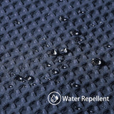 Wafeldouchegordijn met metalen ringen - textiel badgordijn, waterdicht douchegordijn - navy - VANZAVANZU