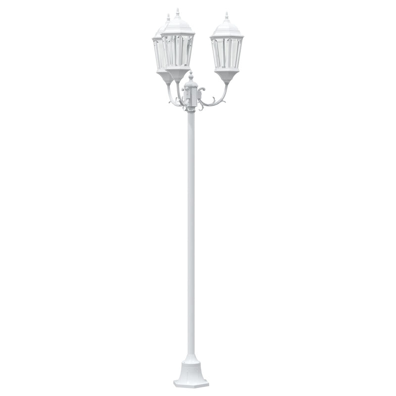 Tuinlampenpaal 3-Lamp E27 Groen 220 Cm Aluminium