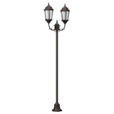 Tuinlampenpaal 3-Lamp E27 Groen 220 Cm Aluminium