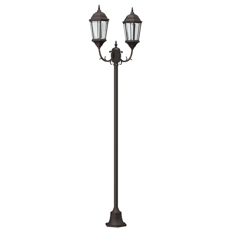 Tuinlampenpaal 3-Lamp E27 Groen 220 Cm Aluminium