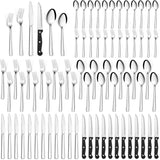 Bestekset voor 12 personen, 72-delige roestvrijstalen bestekset Bastwe