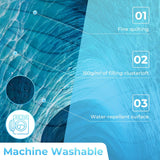 KingCamp Waterdichte lichtgewicht campingdeken - opvouwbare reisdeken voor outdoor, 199 x 145 - Oceaan